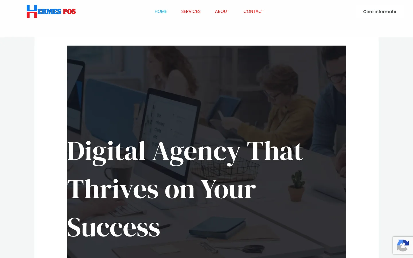 HermesPOS — previzualizare homepage