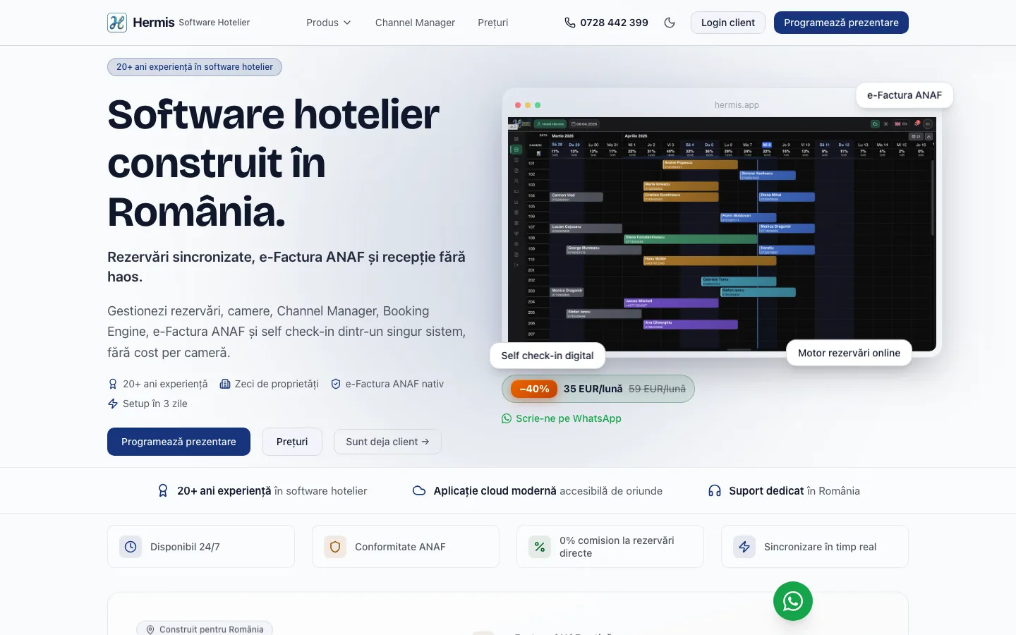 Hermis — previzualizare homepage