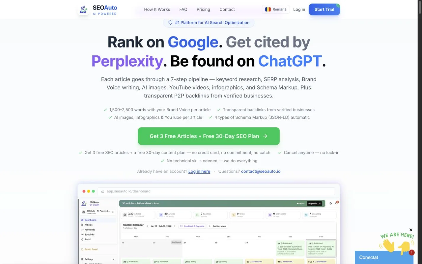 SEOAuto.io — previzualizare homepage